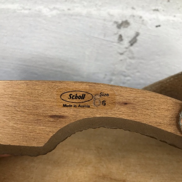 Vintage Dr Scholl Womens Size 6 Wooden Shoes - Picture 10 of 12